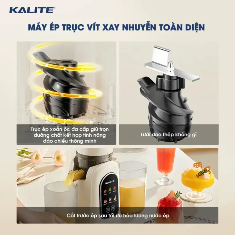 ✨Máy Ép Chậm Kalite KSJ569 – Ép Nguyên Trái, Làm Kem Trái Cây, Giữ Trọn 99% Dưỡng Chất🍎🍦 594519