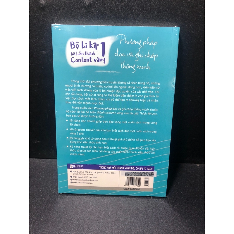 Bộ bí kíp hô biến thành content vàng 1 Phương pháp đọc và ghi chép thông minh Thích Nhược mới 100% HCM1011 912683