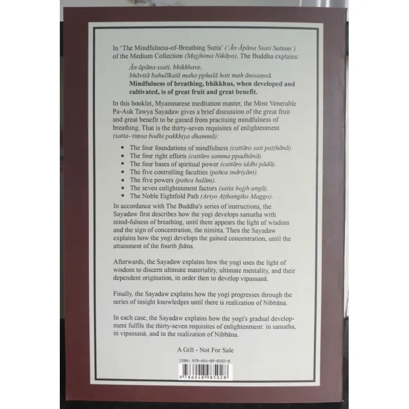 Chánh niệm hơi thở - Mindfulness Of Breathing - sách tiếng Anh 958239