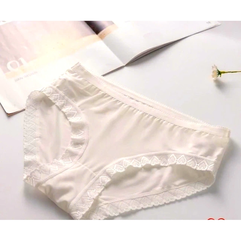 Combo 2 Quần lót thun lạnh viền ren tim lưng vừa size 40-55kg 461961