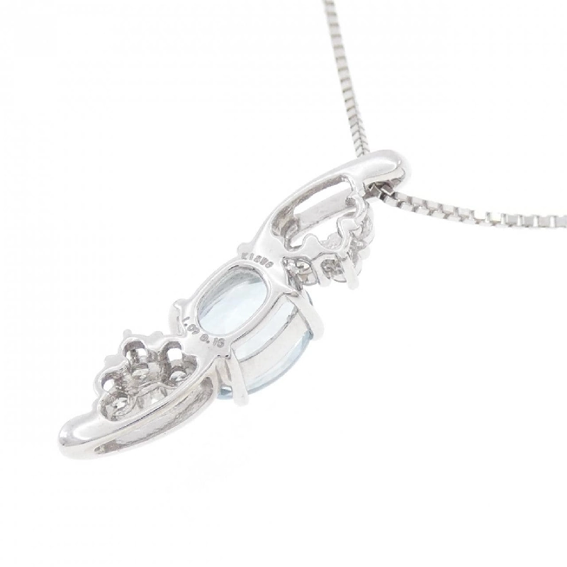 K18WG Aquamarine Necklace 1.09CT - Hàng hiệu Authentic 859844