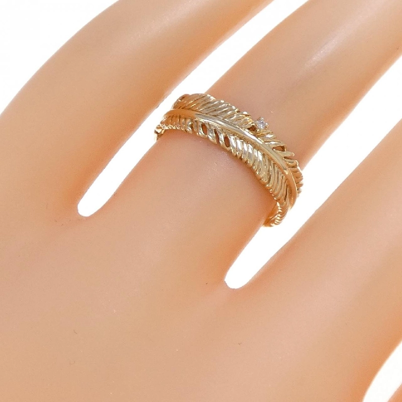 Nhẫn kim cương K10YG 0.005CT 670318