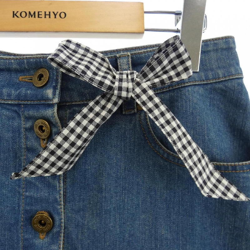 ミュウミュウ MIU MIU GWD106 1M68 Skirt - Hàng hiệu Chính hãng 648179