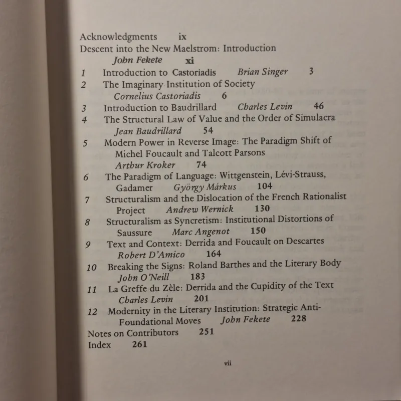 John Fekete - The Structural Allegory 783222