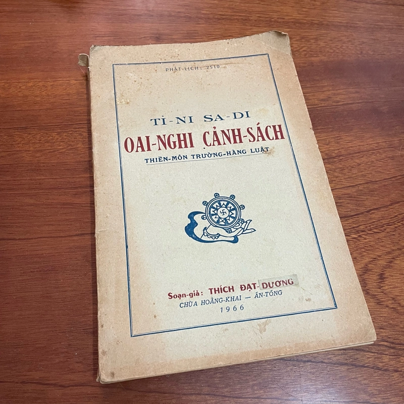 II Tì Ni Sa Di, Oai Nghi Cảnh Sách _ Thiền Môn Trường Hàng Luật - Thích Đạt Dương - 1966 495598
