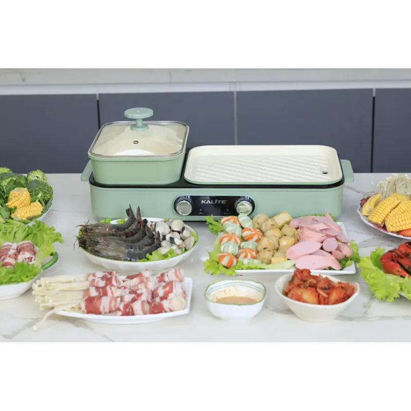 Bếp lẩu nướng 2in1 Kalite KLG333, điều chỉnh nhiệt riêng, công suất mạnh mẽ 1800W 792309