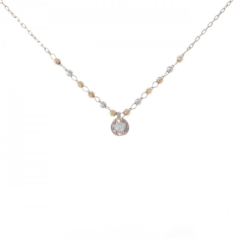 Dây chuyền kim cương ba màu K10 0.10CT - Hàng hiệu Chính hãng 858869