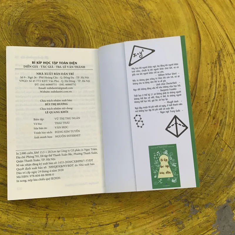BÍ KÍP HỌC TẬP TOÀN DIỆN - lê văn thành chủ biên  789725
