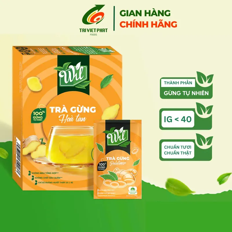 Trà gừng hòa tan Wil, 168g (12 gói x 14g) / hộp 720566