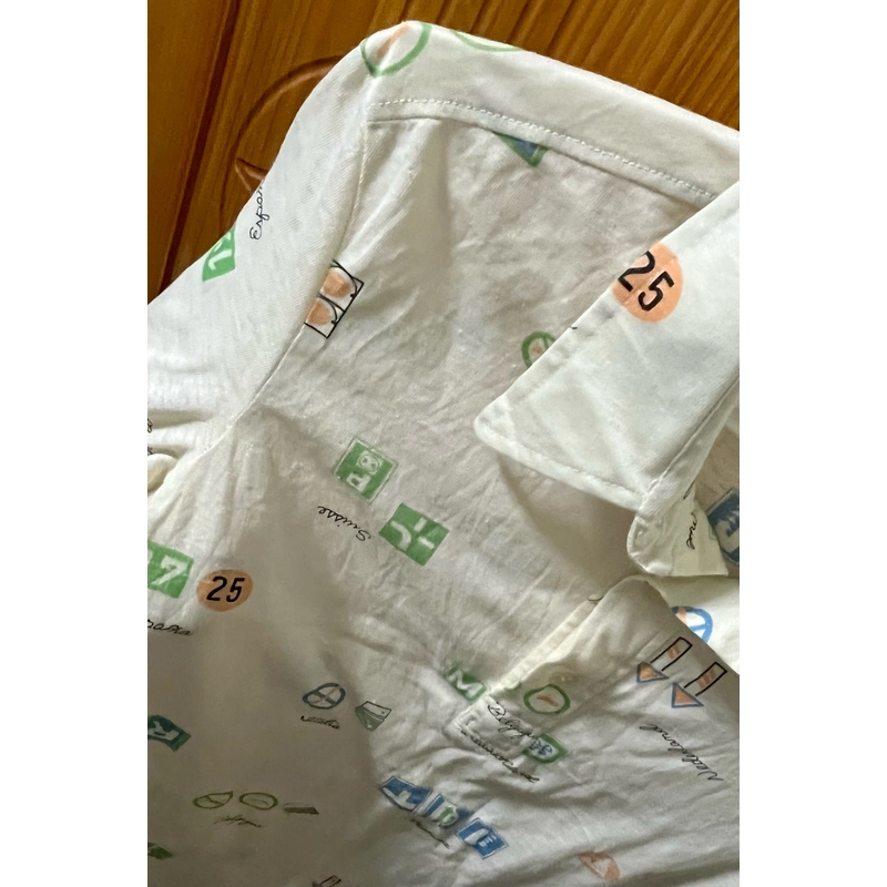 Áo thun nữ có cổ in hoạ tiết dưới 55kg 526150
