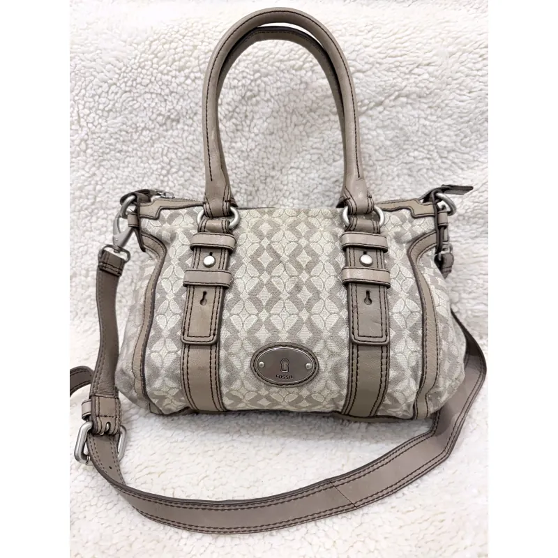 ✨ Fossil chuẩn Vintage – canvas phối da thật 971248