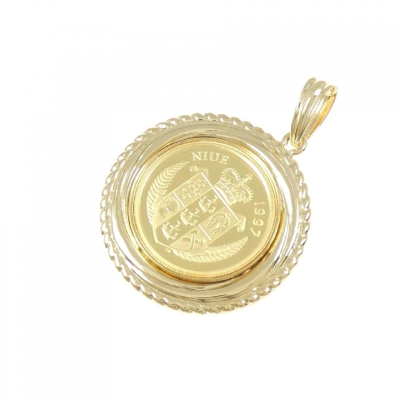 K18(枠） Đồng xu Mặt dây chuyền - Hàng hiệu Chính hãng 870527