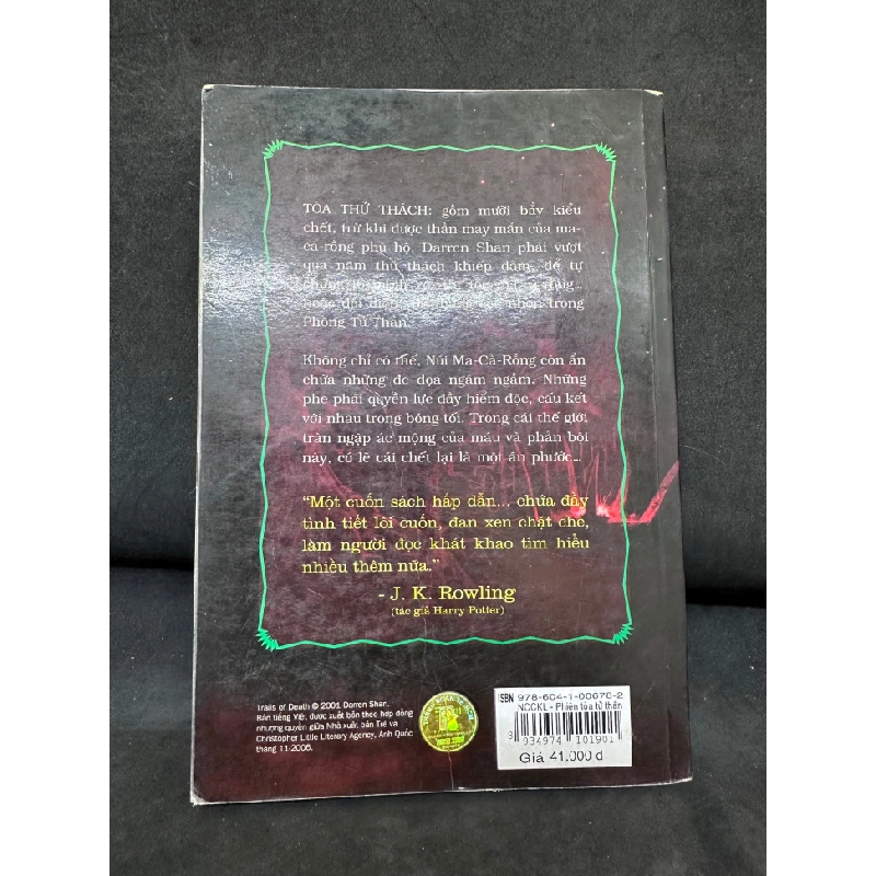 [Phiên Chợ Sách Cũ] Phiên Tòa Của Tử Thần - Những Câu Chuyện Lỳ Lạ Của Darren Shan - Tập 3 - Darren Shan 2804, 2011 445713