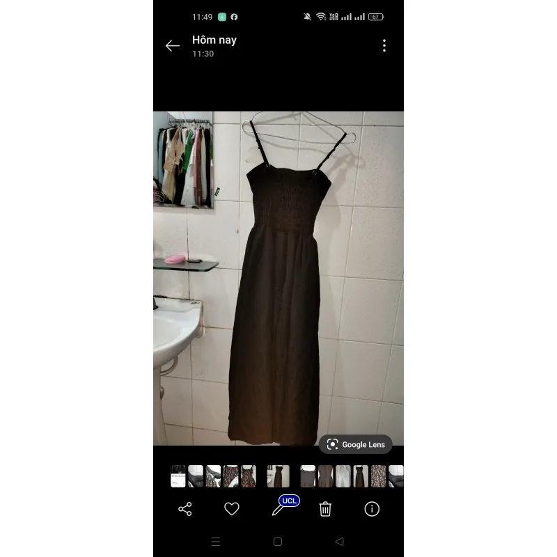 Váy đen dài đan chéo trước ngực ôm body size S mét 6 mặc đẹp freeship 1025785