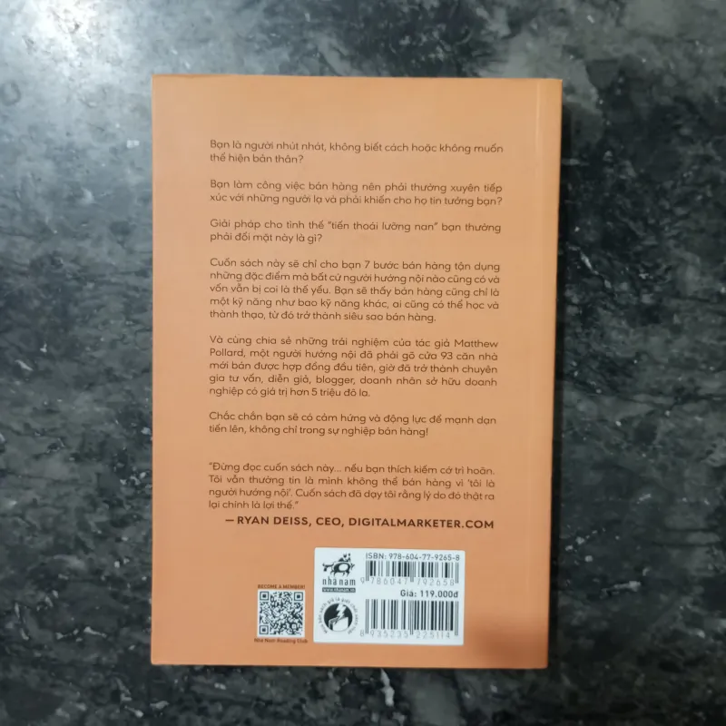 Sách Nghệ thuật bán hàng cho người hướng nội - Matthew Pollard mới 90% 975412