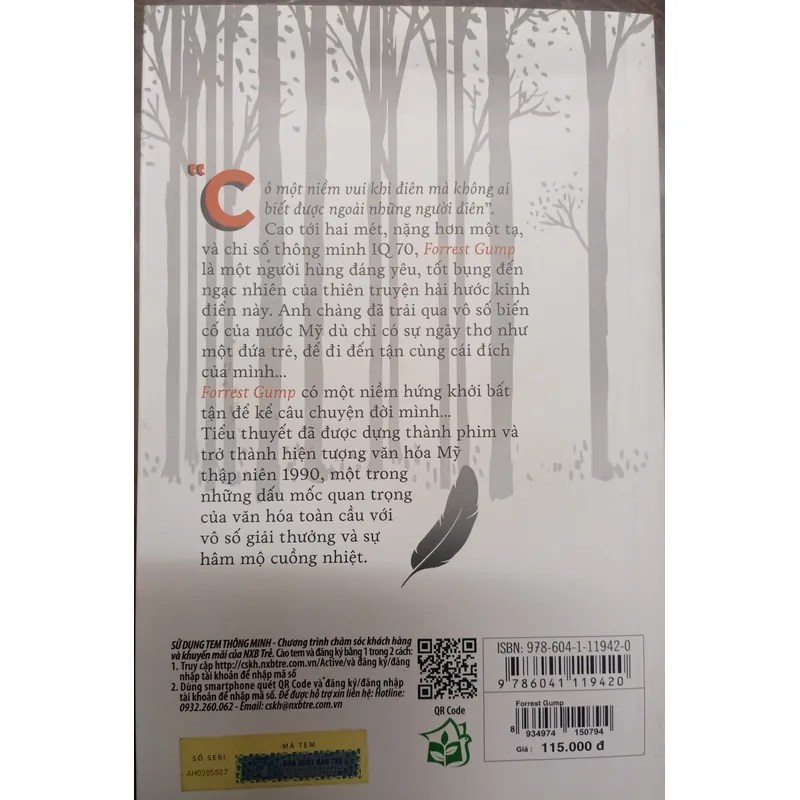 Sách Forrest Gump - Có bookmark mới 100% - Sách cũ 639962