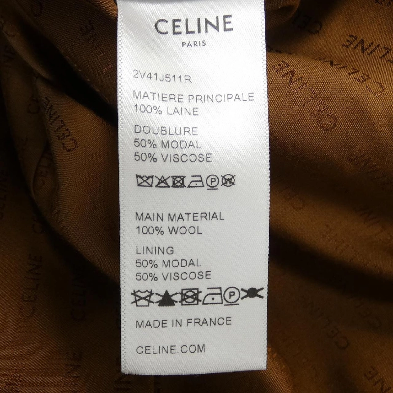 Áo khoác không cổ CELINE 2V41J511R 633985