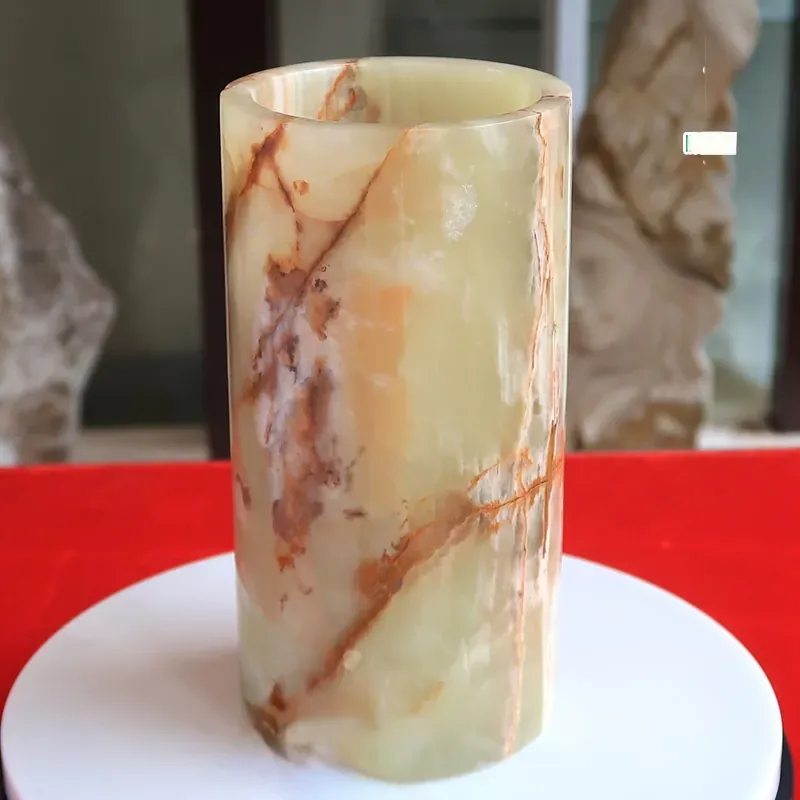 Bình hoa đá Pakistan vân đẹp, bóng sang trọng 693050