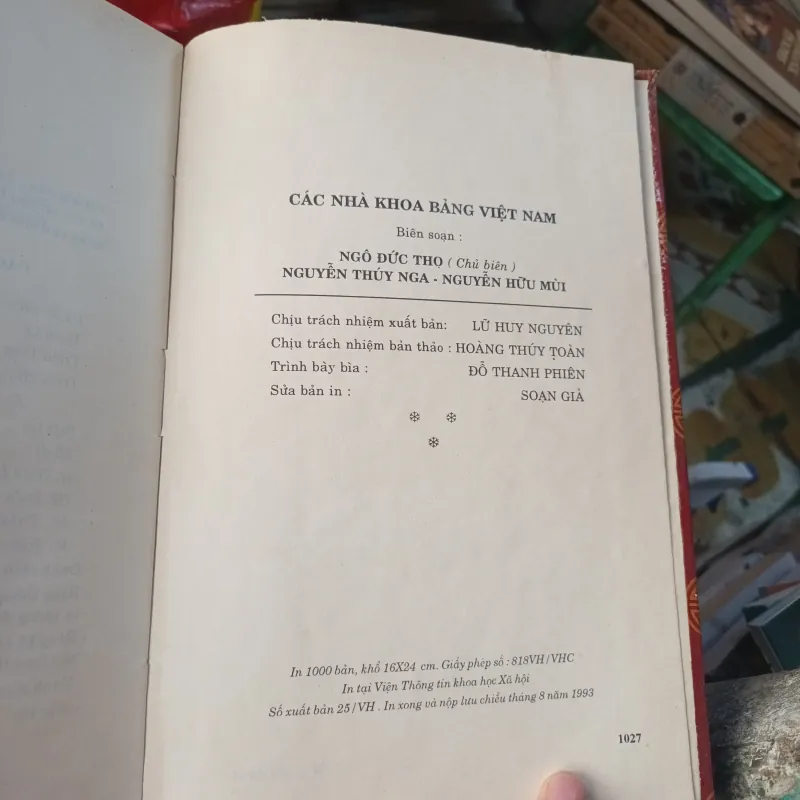 Các Nhà Khoa Bảng Việt Nam 1075-1919 - Ngô Đức Thọ 1020329
