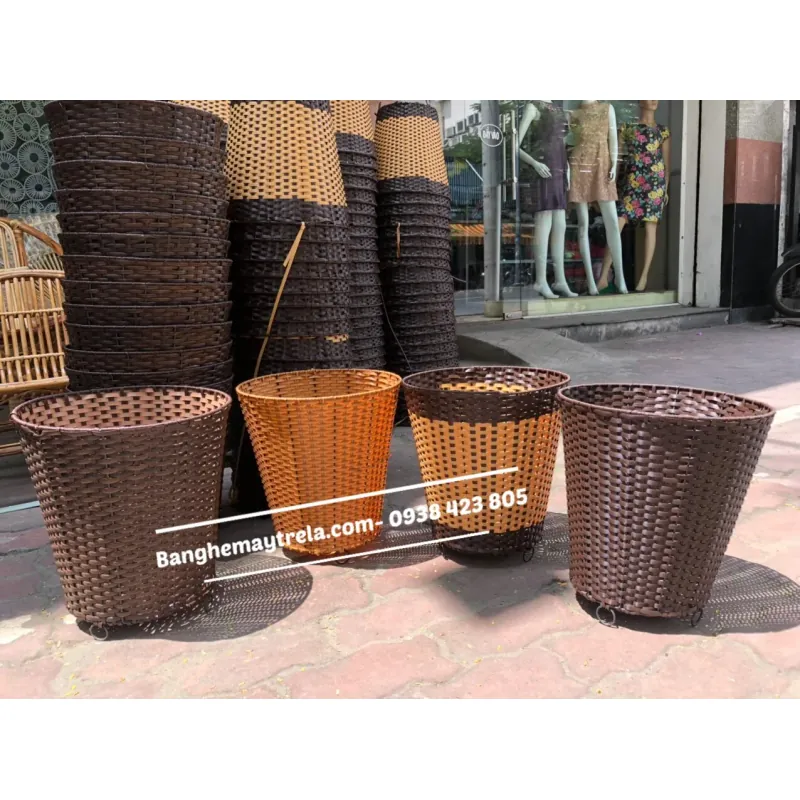 Giỏ nhựa giả mây đựng đồ 558836