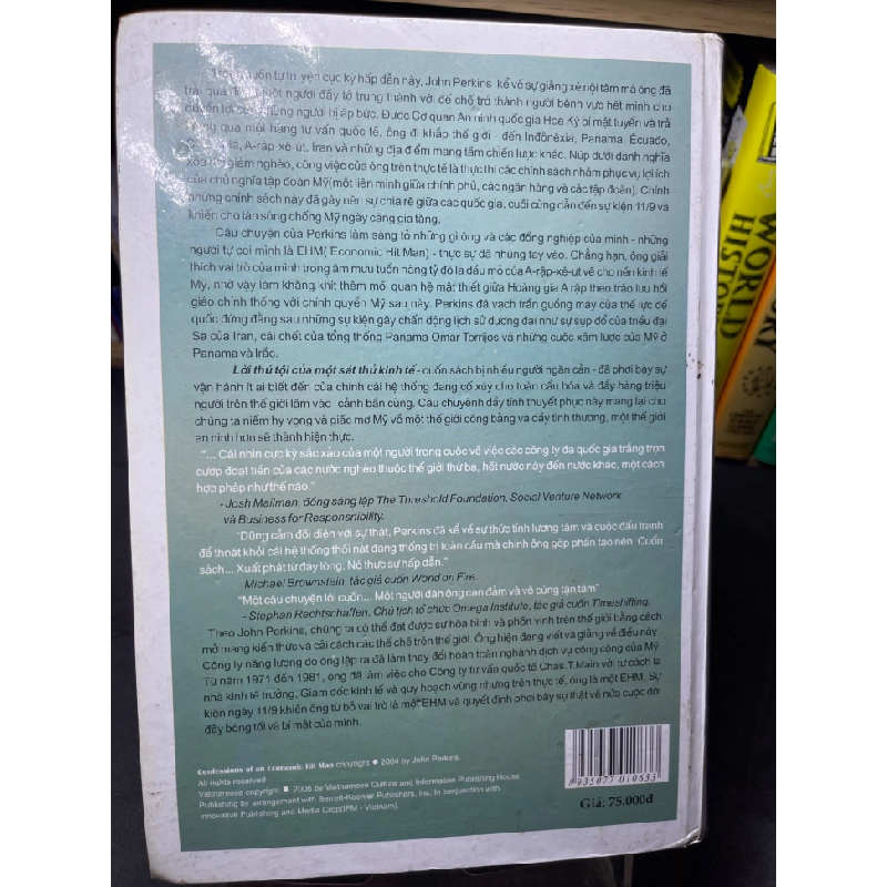Lời thú tội của một sát thủ kinh tế 2007 bìa cứng mới 70% ố bẩn viền John Perkins HPB2905 SÁCH LỊCH SỬ - CHÍNH TRỊ - TRIẾT HỌC 155165