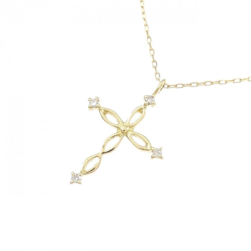 K18YG Dây chuyền kim cương chéo 0.01CT - Hàng hiệu chính hãng 861168