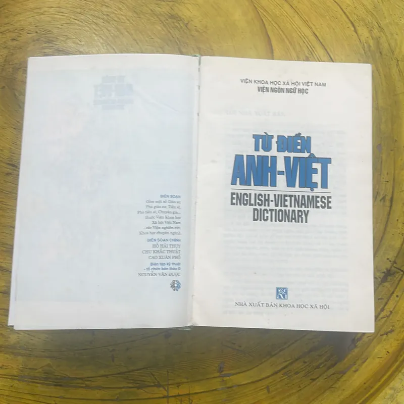 TỪ ĐIỂN ANH - VIỆT - ENGLISH - VIETNAMESE DICTIONARY NEW EDITION  699409