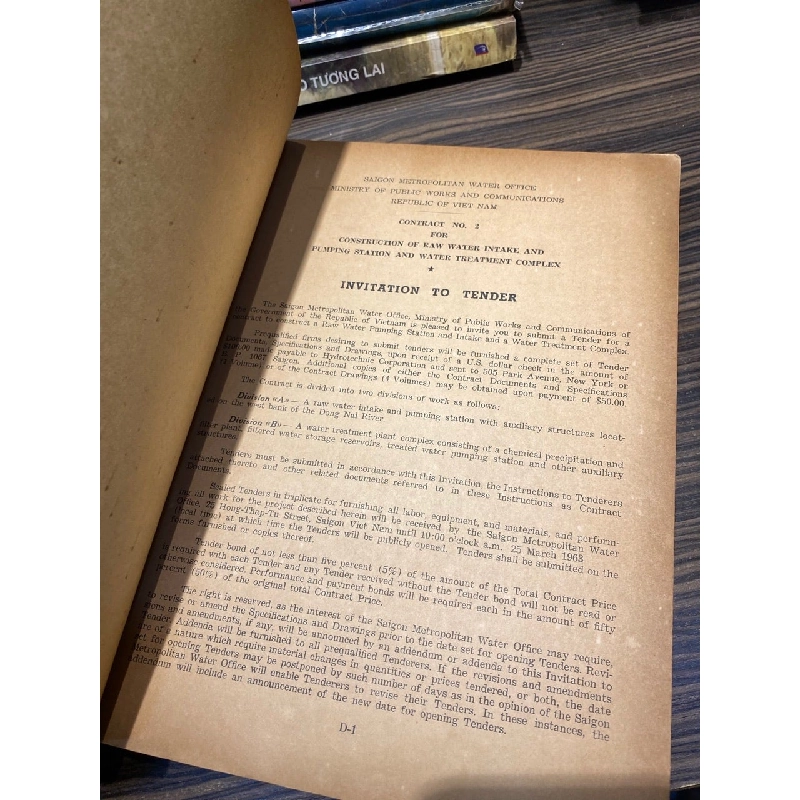 Saigon Metropolitan Water Project: Volume I of V Specifications 1011455