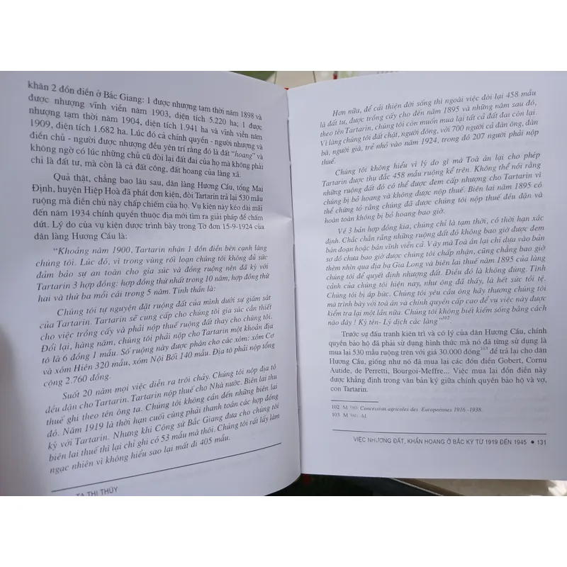 VIỆC NHƯỢNG ĐẤT, KHẨN HOANG Ở BẮC KỲ TỪ 1919 ĐẾN 1945 - TẠ THỊ THÚY 705140
