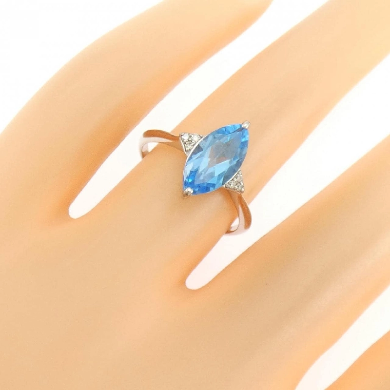 Nhẫn Blue Topaz K18WG - Hàng hiệu Chính hãng 852768