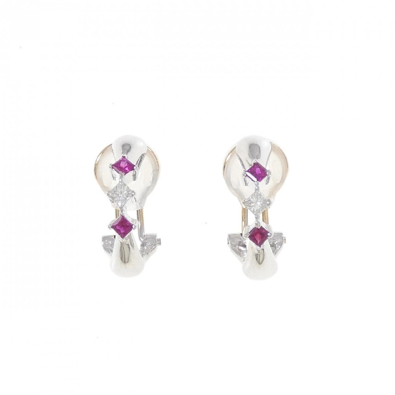 PT900/K18YG Bông tai/Khuyên tai Ruby 0.18CT - Hàng hiệu Chính hãng 870228