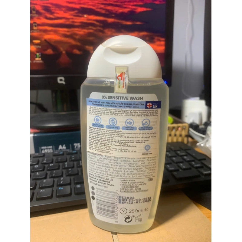 Dung dịch vệ sinh phụ nữ cao cấp Femfresh 250ml chính hãng nguyên mác 78297