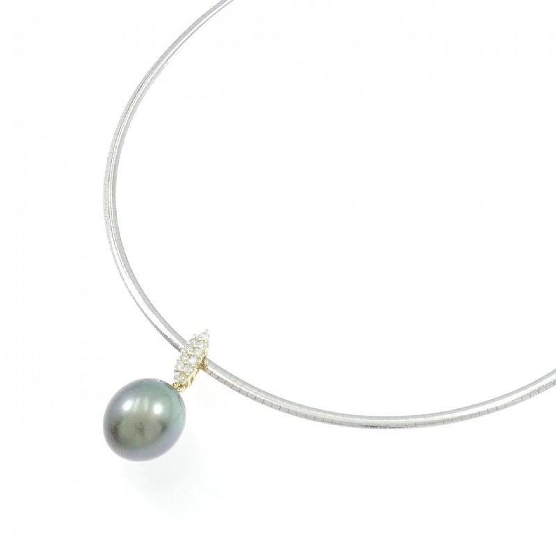 K18YG/750YG/750WG Ngọc trai đen dây chuyền - Hàng hiệu Chính hãng 857514