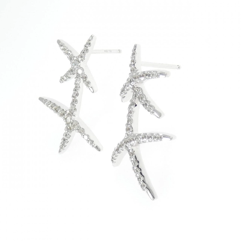 K18WG Bông tai Cubic - Hàng hiệu Chính hãng 862013