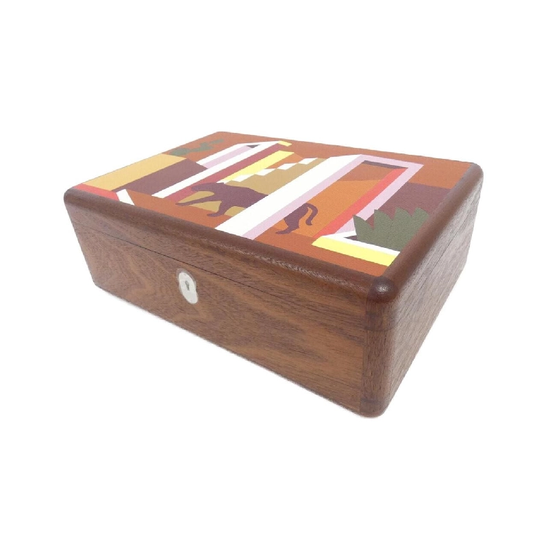 Hermès FELIN DANS UN JARDIN MEXICAN Hộp Casaque 32.5×22.5 400200M 625564