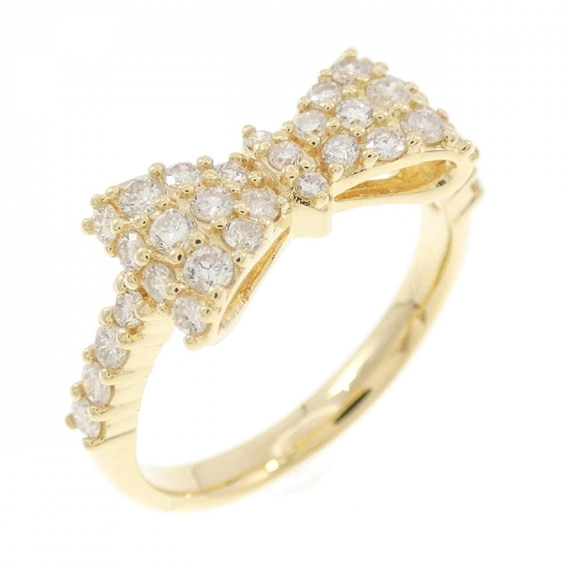 Nhẫn kim cương ruy băng Pavé K18YG 0.50CT - Hàng hiệu Authentic 855112