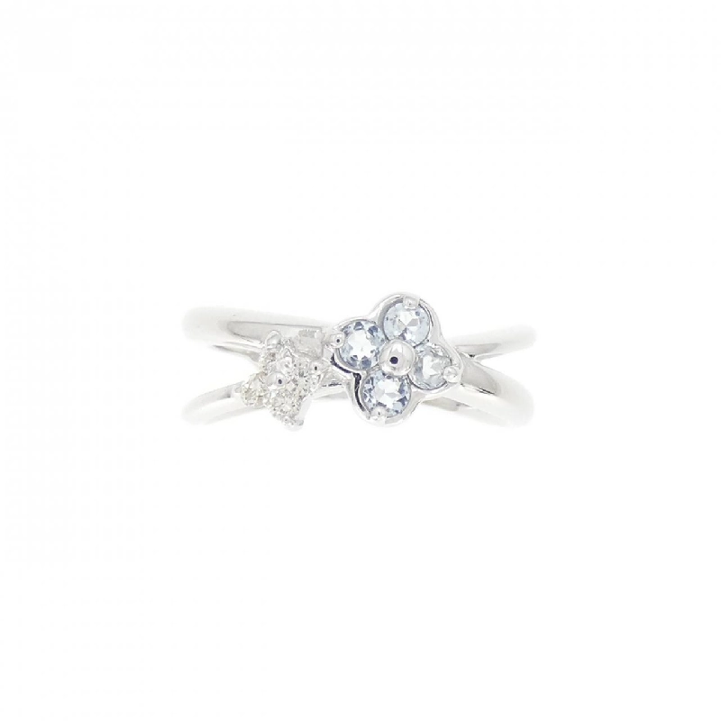 Nhẫn ngón út aquamarine K18WG 667683