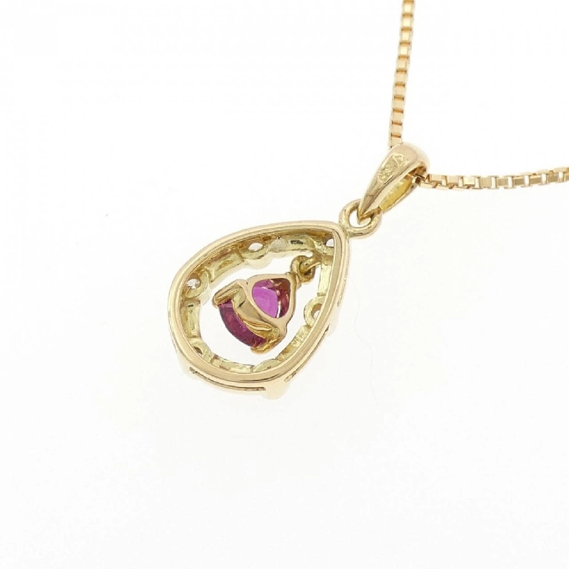 Dây chuyền ruby 750YG/K18YG - Hàng hiệu Authentic 858361