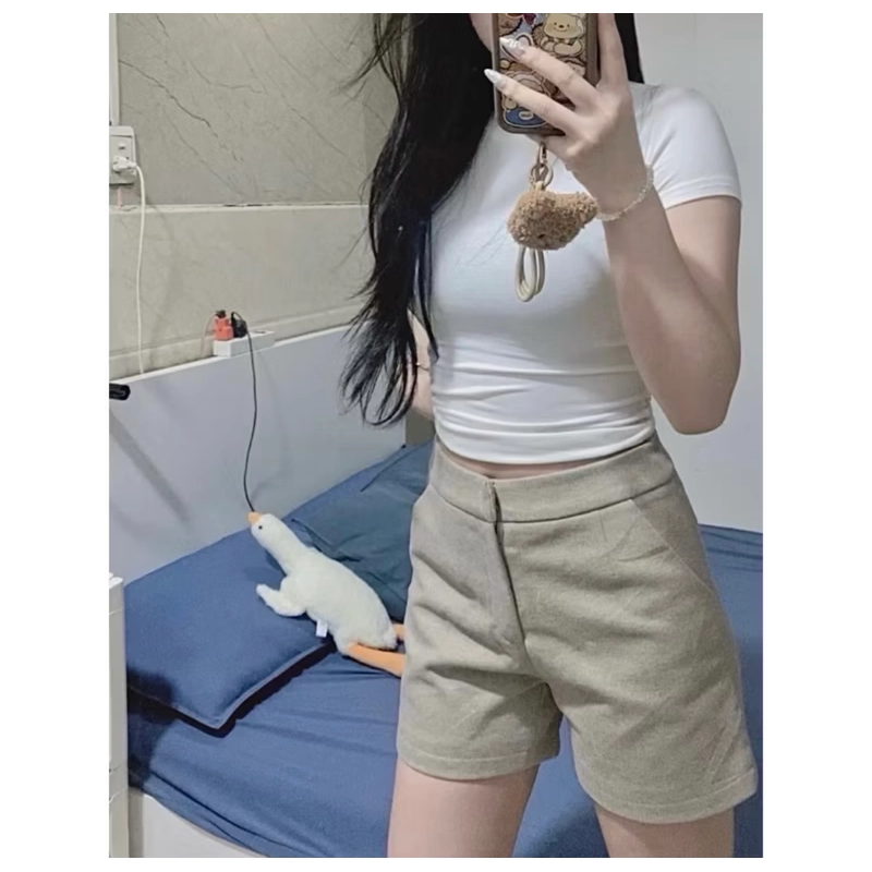 Quần đùi dạ lưng cao  447647
