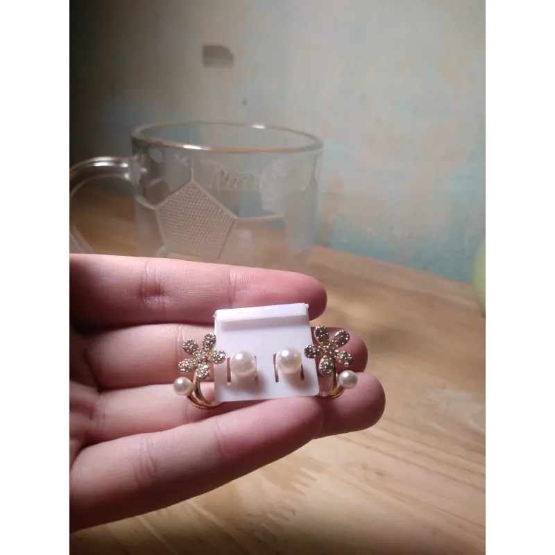 Khuyên tai ngọc trai nữ Hàn Quốc mạ vàng 14k 563919