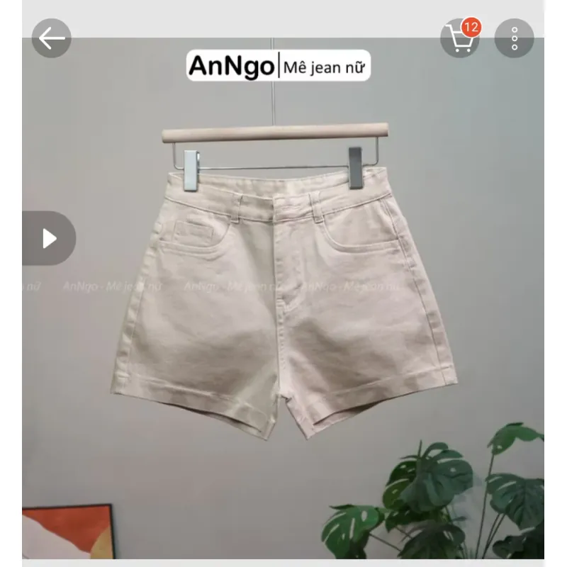 Quần jean ôm màu be anngo jean shop size 65kg đổ lại new 95%  785352