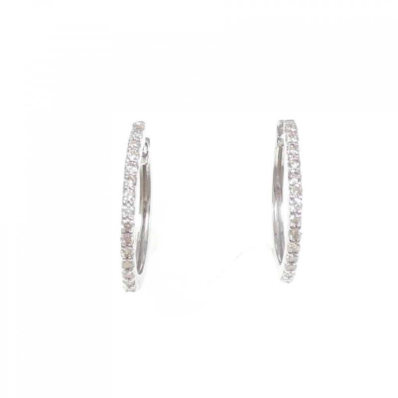 K18WG Bông tai kim cương hình vòng 0.30CT - Hàng hiệu Chính hãng 870859