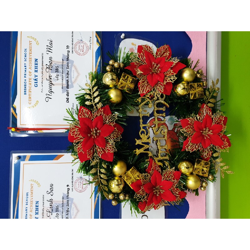 VÒNG TREO CỬA MERRY CHRISTMAS  22895