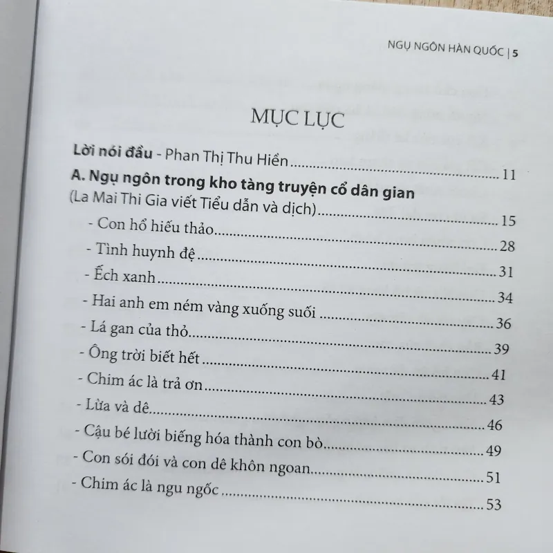 Ngụ ngôn Hàn quốc | nhiều tác giả 956901
