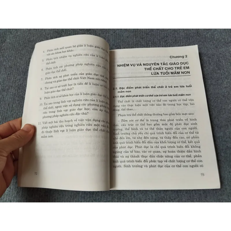 GIÁO TRÌNH LÍ LUẬN VÀ PHƯƠNG PHÁP GIÁO DỤC THỂ CHẤT CHO TRẺ EM LỨA TUỔI MẦM NON 729267