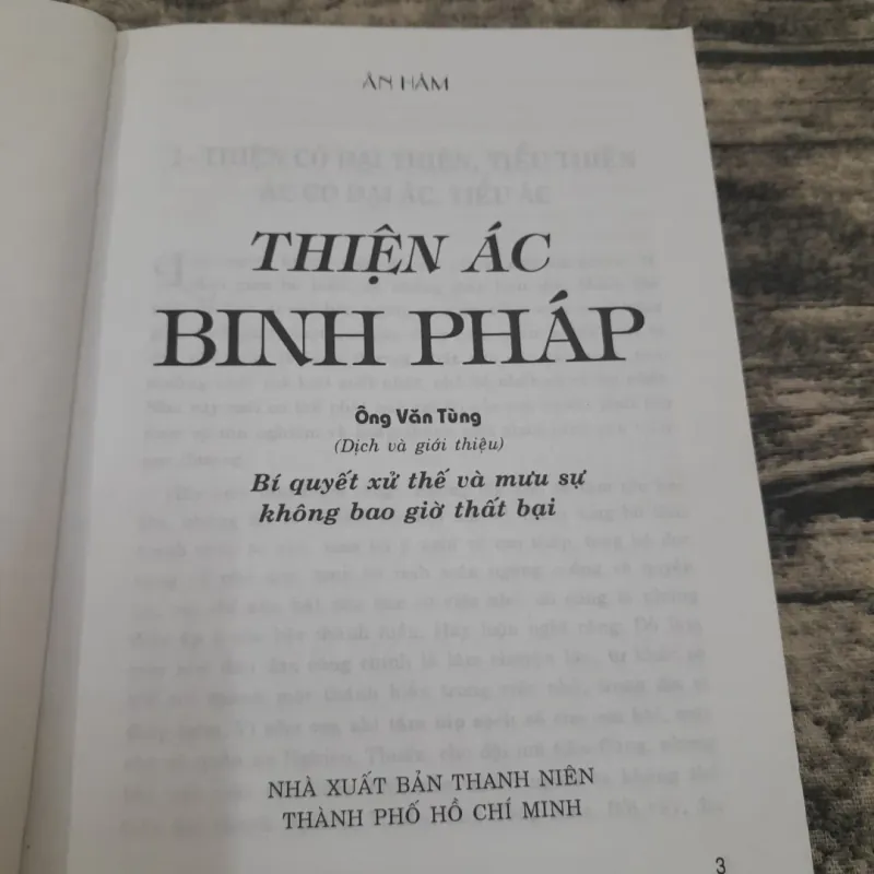 THIỆN ÁC BINH PHÁP. Tác giả ÂN HÀM. Dịch giả ÔNG VĂN TÙNG 747076