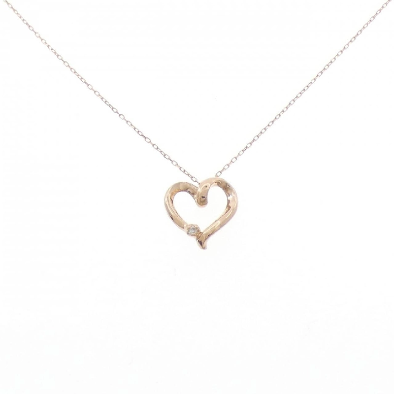 K10PG Dây chuyền trái tim kim cương 0.01CT - Hàng hiệu Authentic 858070