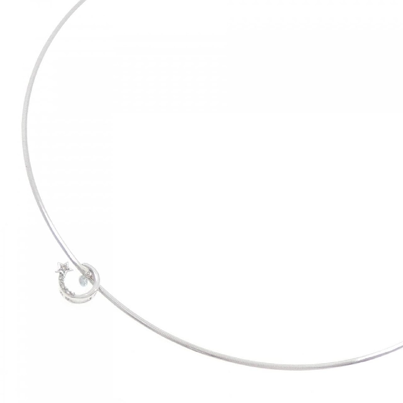 Dây chuyền kim cương hình mặt trăng và ngôi sao K18WG/K18YG 0.07CT - Hàng hiệu Chính hãng 861890