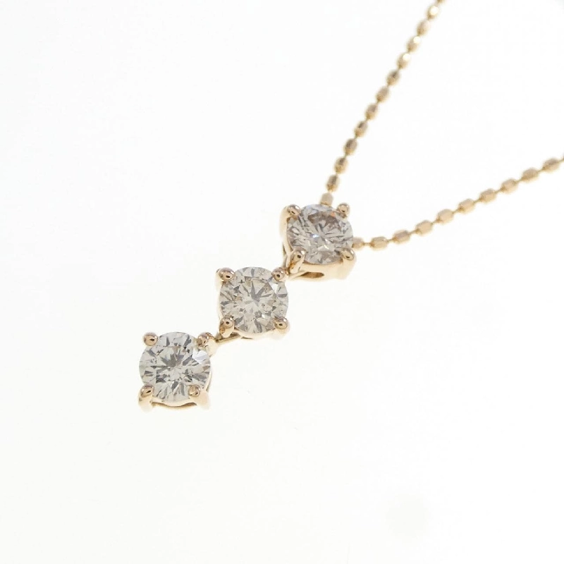 K18PG Dây chuyền kim cương ba viên 0.50CT - Hàng hiệu Chính hãng 861434