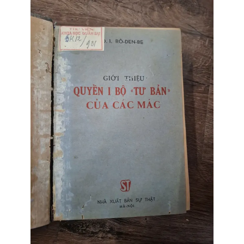 Giới thiệu quyển I bộ "Tư bản" của Các Mác - Đ.I. Rô-den-be 728680